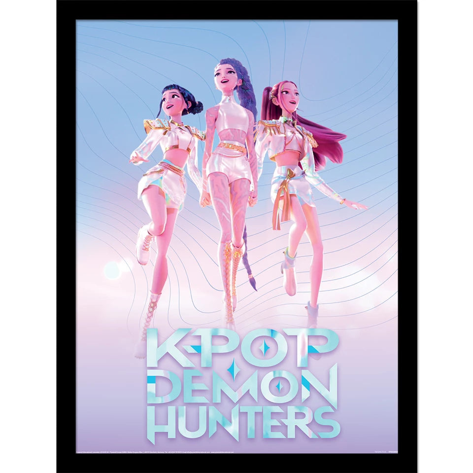 K-Pop Demon Hunters Trio 16" x 12" Framed Collector Print