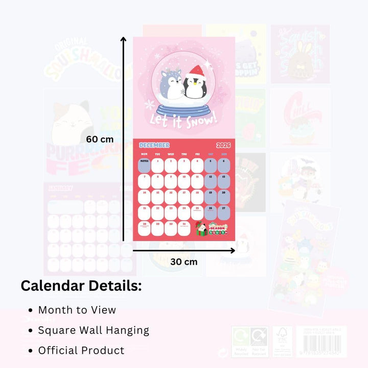 Squishmallows Square Calendar 2026