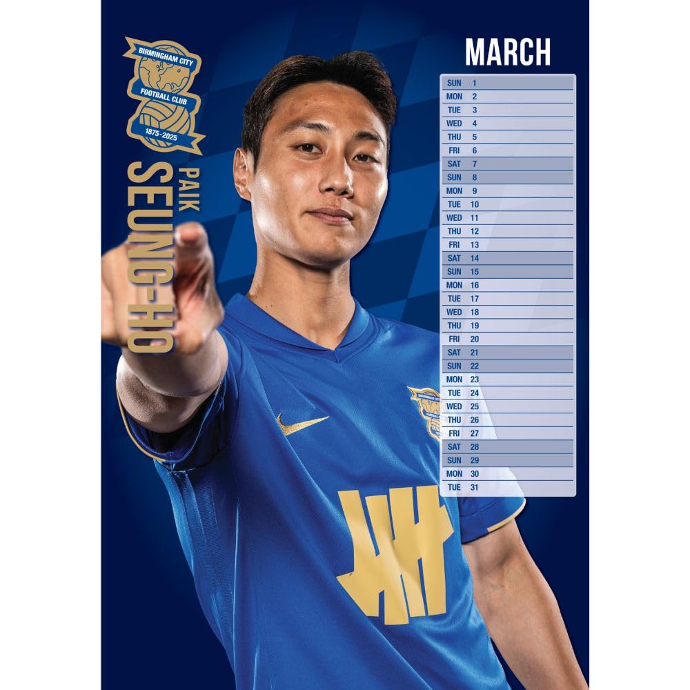 Birmingham City FC A3 Calendar 2026