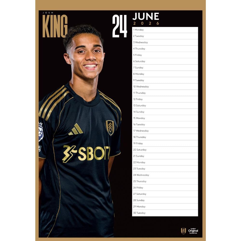 Fulham FC A3 2026 Calendar