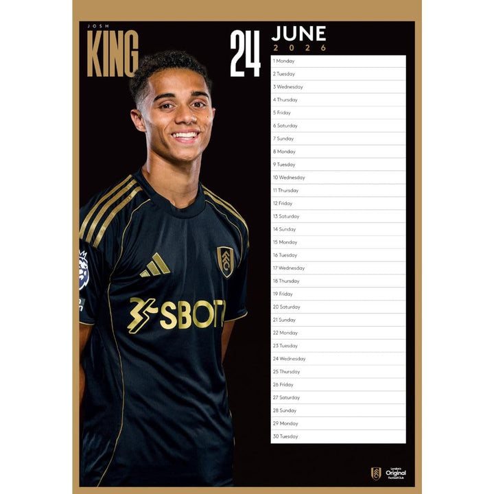 Fulham FC A3 2026 Calendar