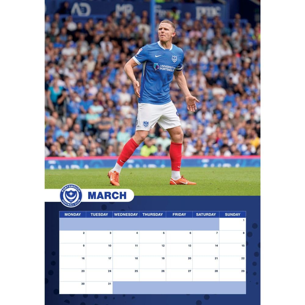 Portsmouth FC A3 2026 Calendar
