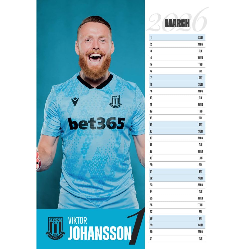 Stoke City FC A3 2026 Calendar