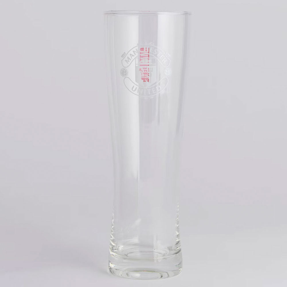 Manchester United FC Crest Tall Beer Glass