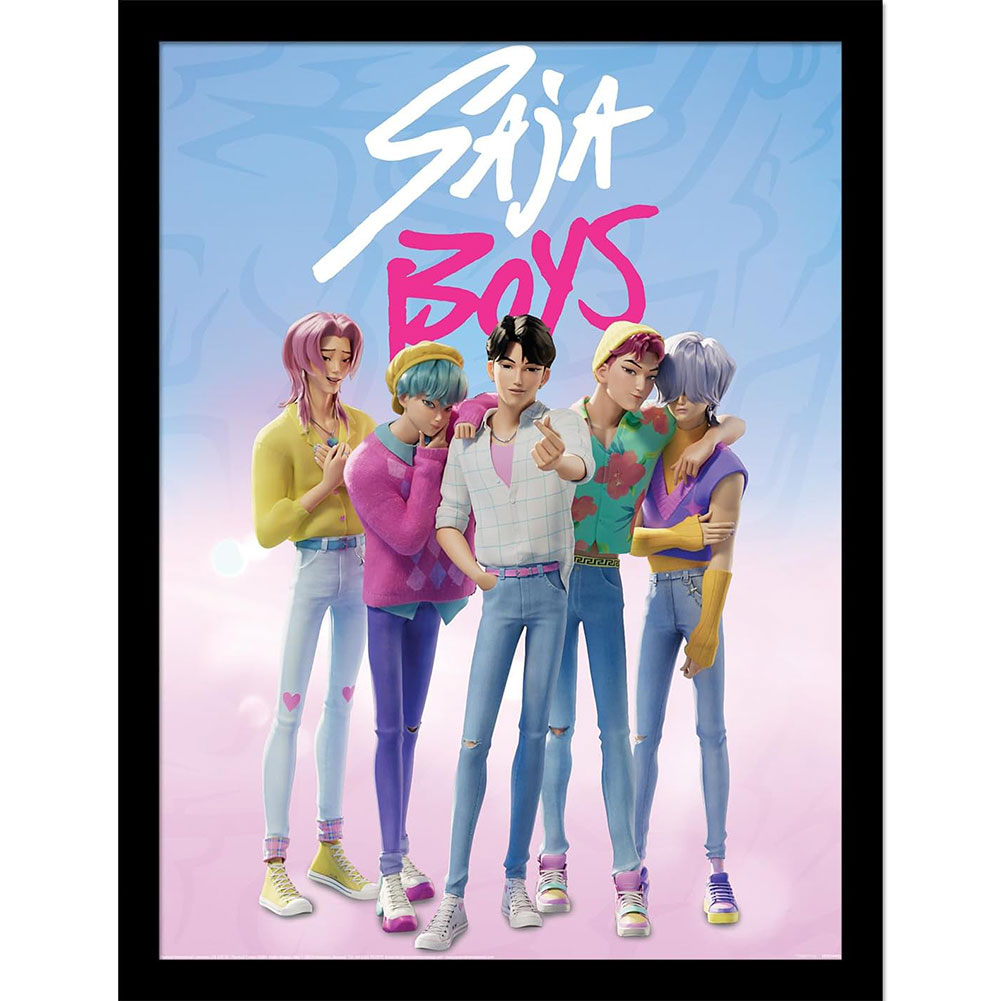 K-Pop Demon Hunters Saja Boys 16" x 12" Framed Collector Print