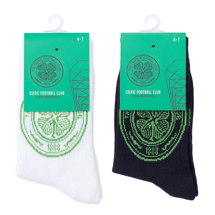 Celtic FC Twin Pack Sports Socks Size 7-11